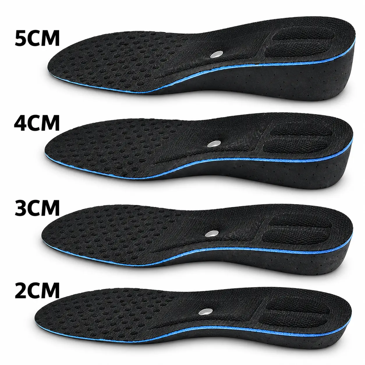 2-5cm Height Increase Insoles Magnet Templates Insole For Feet Arch Support Heighten Orthopedic Shoes Sole Pad Unisex Damping