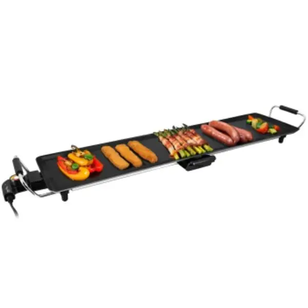 MegaChef MCG-9022 35 in. Corded Rectangular Electric Grill for Grilling, with Drip Tray & Non-Stick Coating