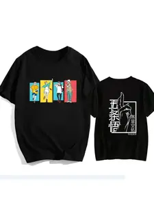 2026 New Jujutsu Kaisen Satoru Gojo Unisex T-shirt Summer Anime Print Loose Casual Men's Short Sleeved Top Trendy Men's Clothing Suitable for All Kinds of People