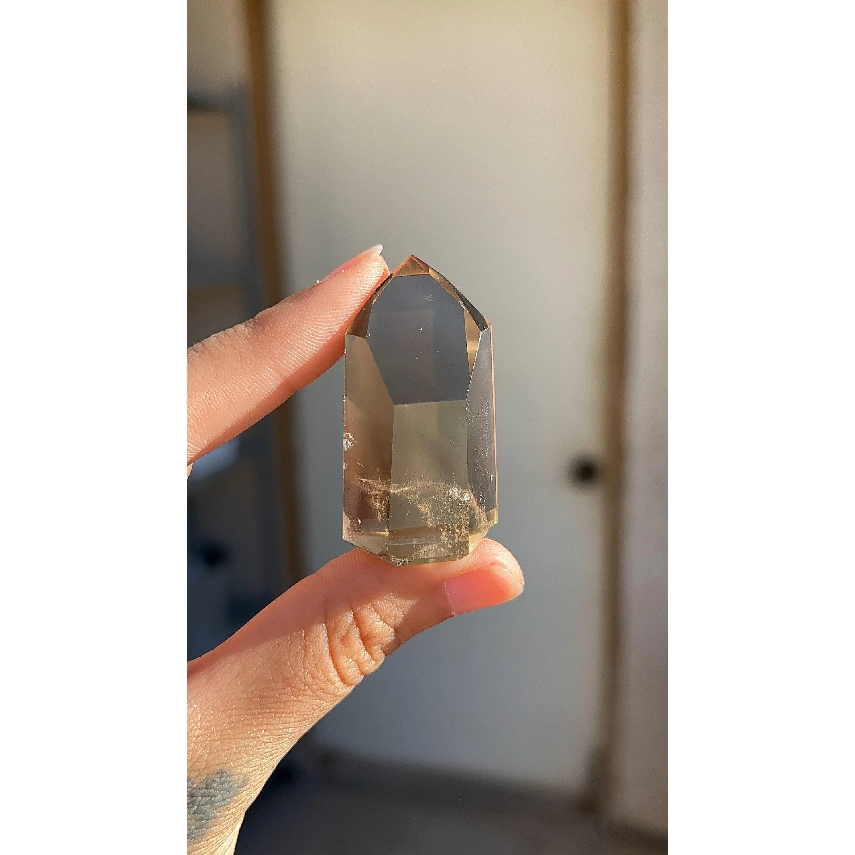 Natural Phantom Citrine Tower from Brazil