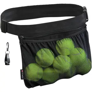 Tennis Ball Holder, Pickleball Holder Bag for Women, Men & Teens, Ball Pouch, Mesh Waist Hip Bag Carrier, Easy Holding 6-8 Pickle Balls or Tennis, Versatile Accessories & Gifts
