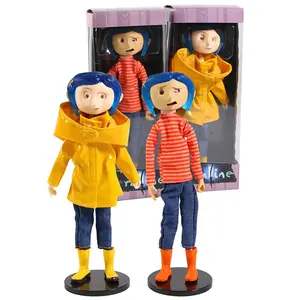 Coraline 7" Bendy Doll Action Figure Yellow Cloth Raincoat NECA Collection