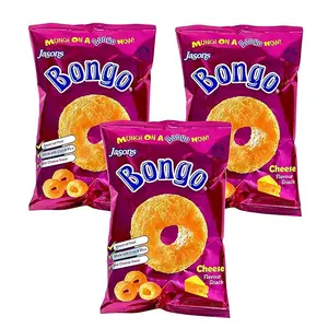 Fiji Jasons - Bongo Cheese Flavor (156g / 5.5 Oz) Real Unique Cheese Flavor, (Pack of three) Snack