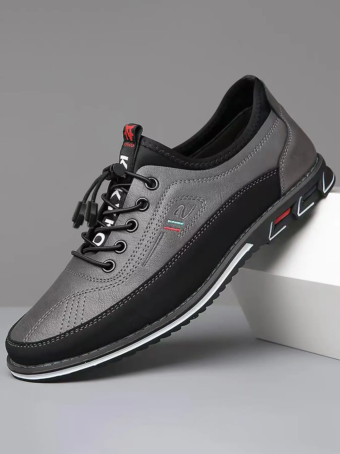 Men's Flat Loafer Shoes, PU Leather Casual Footwear, PVC Sole, Less Than Ankle Height, All Seasons Wear, Plain Pattern, Sports Shoes, Casual Trainers, Sneaker, Walking Shoes