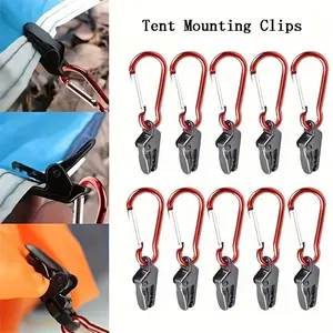 Tarp Clip Windproof Clamp With Carabiner, Awning Clamp Set For Awnings Outdoor Camping Caravan Canopies Tent Heavy-Duty Windproof Tent Clips Fishing Hook For Carp, Carp Fishing Hook, Carp Hook, Gazebo Accessories