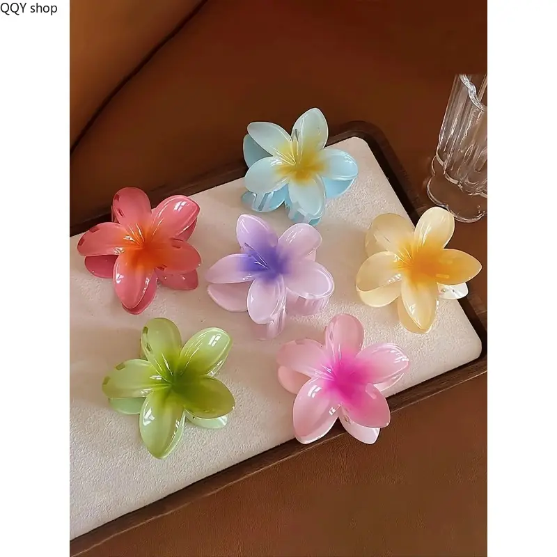 Floral Hair Claw Clips, Cute Minimalist Flower Design, Strong Hold Claws for Thick Hair, Versatile Daily Hair Accessories, Trendy All-Match Decor, Soft Casual Styling Clips for Everyday Wear, Street Looks and Daily Gentle Outfit Matching