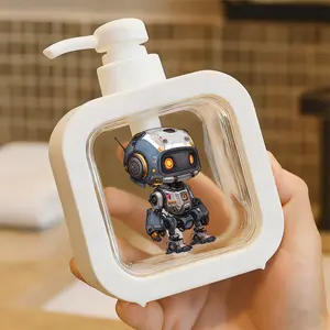 Cute Pump Soap Dispenser for Bathroom and Kitchen - Plastic Hand Sanitizer Dispenser, Refillable Liquid Soap Dispenser for Hand Wash, Dish Soap, and Cleaning Solutions, Home Kitchen Sink & Bathroom Accessories, Durable & Stylish Pump Bottle Dispenser
