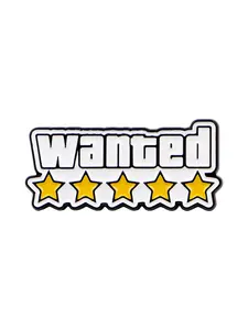 "Wanted" Letter Fashion Brooch Pin, Durable Zinc Alloy Badge, Party Clothing Accessory, Casual Alloy Jewelry for Men & Women, Metal Pin