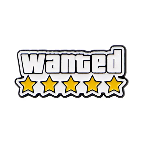 "Wanted" Letter Fashion Brooch Pin, Durable Zinc Alloy Badge, Party Clothing Accessory, Casual Alloy Jewelry for Men & Women, Metal Pin