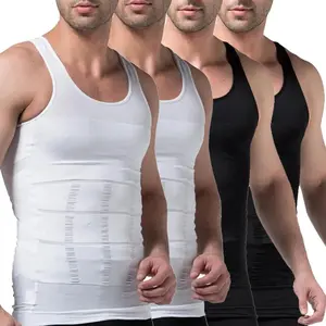 Men's Body Shaper Vest, Gynecomastia Compression Shirts, Tummy Control Undershirts Compression Shirt Men Shapewear Body Shaper Vest Compression Tank Top Undershirt