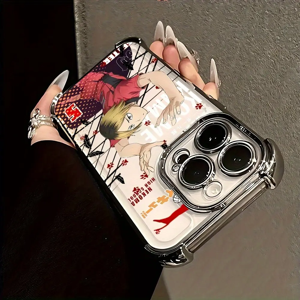 Trendy Anime Haikyuu!! Phone Case, Compatible with iPhone 16 15 14 13 12 11 Pro Max X XR XS MAX 8 7 Plus Shockproof Transparent Soft Back Cover