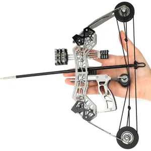 Compound Bow Set for Hunting Archery Practice Fun Games Stainless Steel Blade 5 Point Sight Brush Arrow Target Tool Included Standard Version