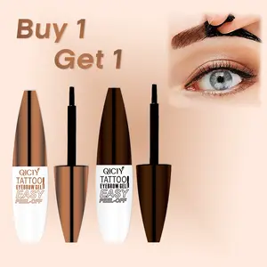 Buy 1 Get 1 Free – Easy Peel Eyebrow Gel, Waterproof & Sweatproof, Long-Lasting Black or Brown Tattoo Color, Film-Forming Coverage, Creates Eyebrow Tattoo Effect, Suitable for All Skin Types