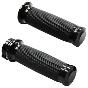 Universal 1In 25Mm Hand Grips Motorcycle Handle Bar Handlebar for Harley Touring Sportster 883 1200 XR for Suzuki Black