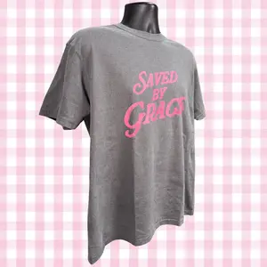 Saved By Grace T-Shirt Comfort Colors, Christian Faith Retro Gift For Her