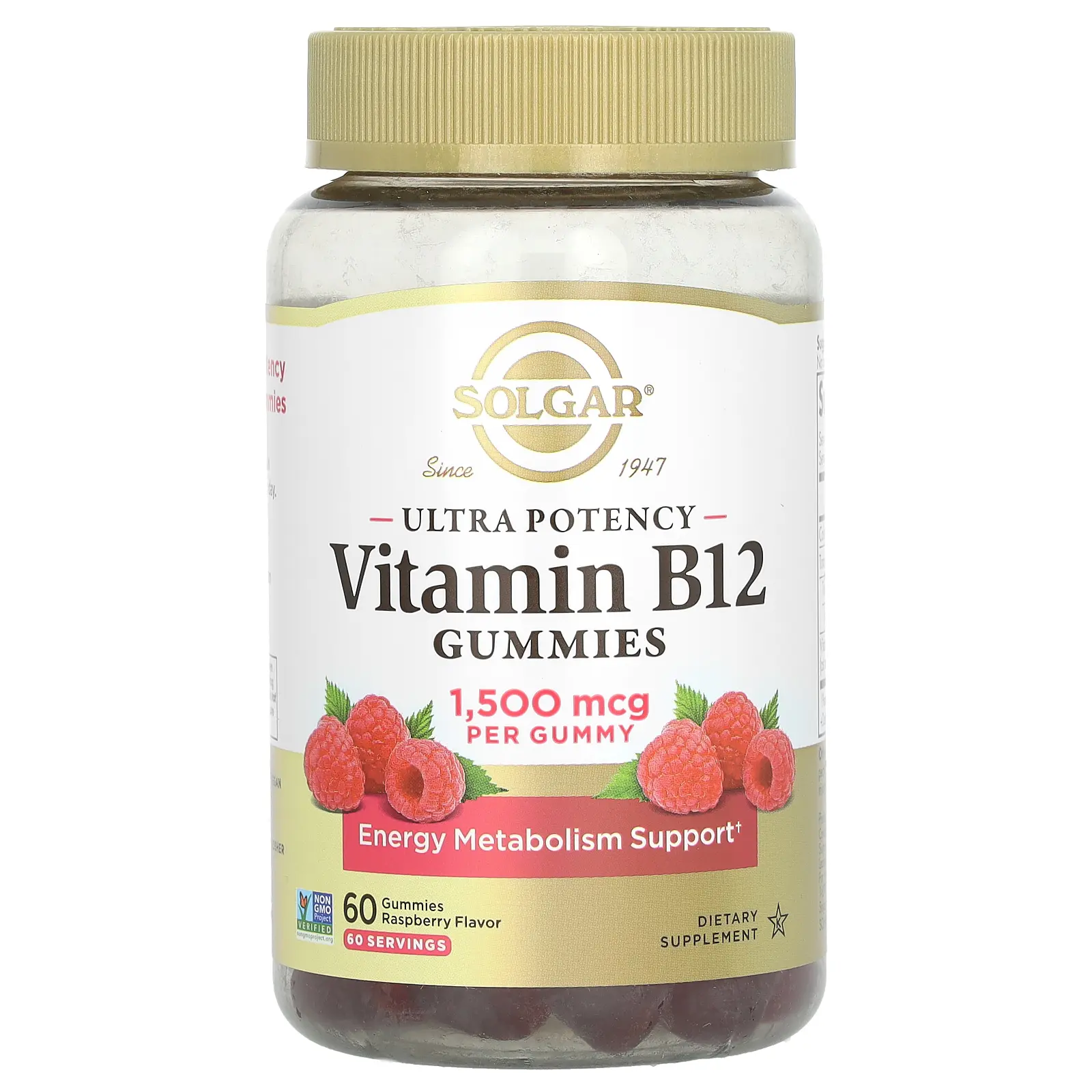 Solgar Ultra Potency Vitamin B12 Gummies, Raspberry, 1,500 mcg, 60 Gummies Solgar Ultra Potency Vitamin B12 Gummies, Raspberry, 1,500 mcg, 60 Gummies