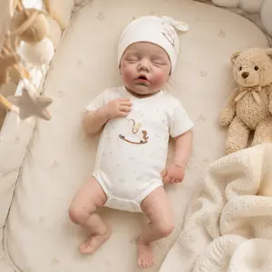 Bibiko NO.03 18.11in/46cm-Full body silicone baby girl doll(5.4lb)Rebornbaby doll,realistic soft skin,lifelike real baby,Exquisite gift box packaging; suitable for gifting, as a companion for children.