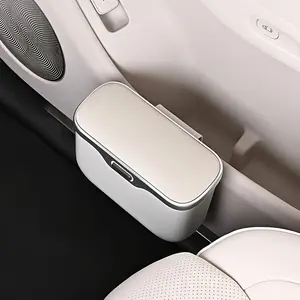 Car Door Mounted Trash Can - Heavy-Duty ABS Plastic, No-Drill Installation, Space-Saving Design for Front & Rear Seats, Easy to Clean, Compatible with Most, Vehicle Owners, Durable Construction, Sleek Waste Bin, Car Interior Accessory