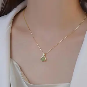 Veliora Gift B Jade Necklace Gold Drop Choker Necklaces for Women country concert trendy fashion jewelry fall fashion