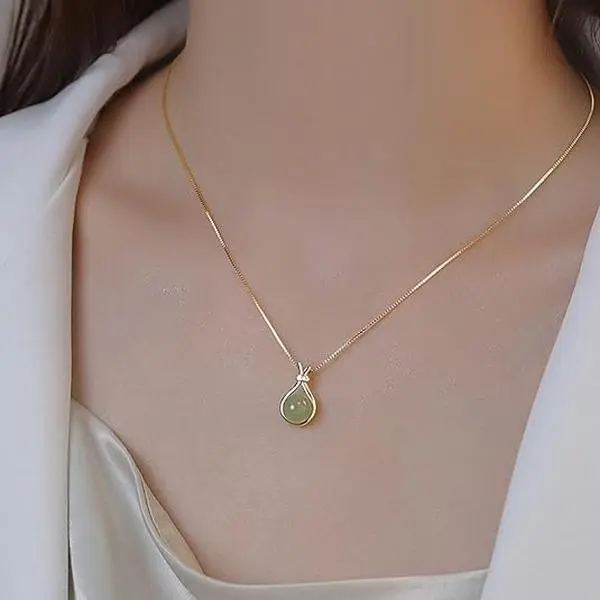 ChicBijoux S Jade Necklace Gold Drop Choker Necklaces for Women country concert trendy fashion jewelry fall fashion
