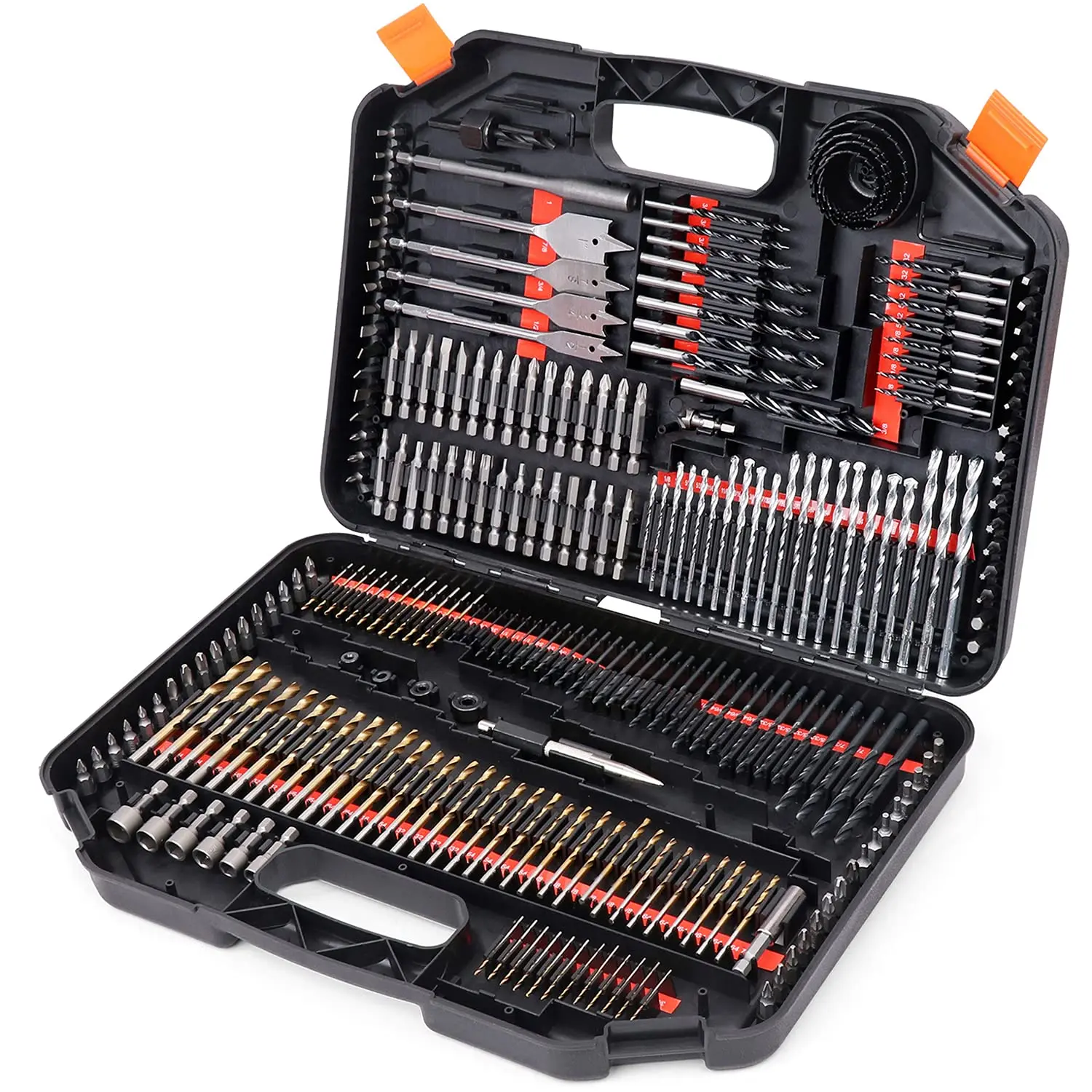 SEDY 246PCS  Ultimate Drill Bit Set - Comprehensive Premium Quality Drill Bits Kit for Wood Metal Cement Drilling & Screw Driving, Full Combo Kit Assorted in Organized Carrying Case, Reinforced Packaging