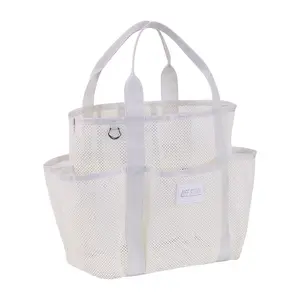 2026 Multi-pocket Mesh Beach Bag Large Capacity Sports Storage Handbag Swim Suit Carry Pouch