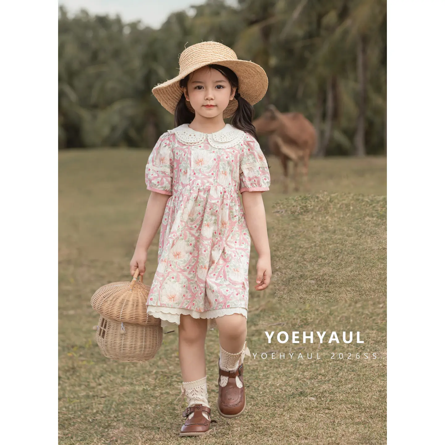 YOEHYAUL Kids Girl's Dress,Printed Embroidered Dress,Children's Dress,Fine Girls Outfit,Casual A Line Dress for Summer