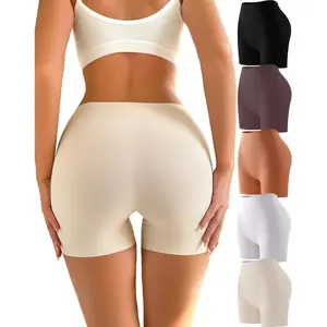 Seamless Boy Shorts Underwear for Women No Show Womens Boxer Boyshorts Soft Briefs Panties for Ladies 5 Pack