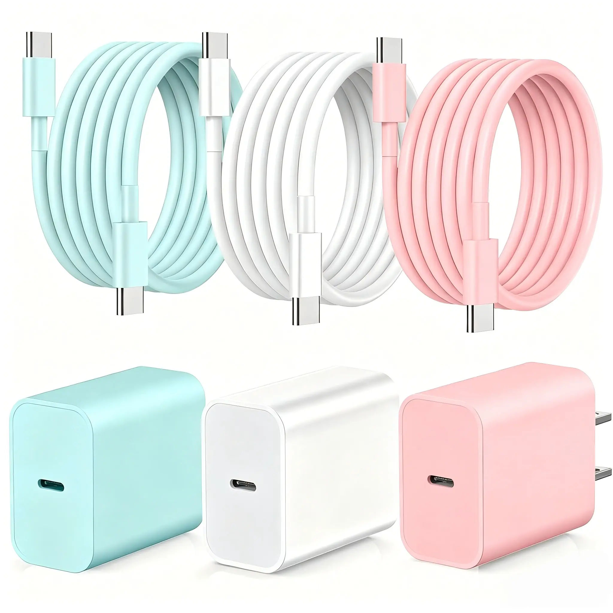 For iPhone 17 Charger Fast Charging,40W Dual USB C Charger Block with 10FT USB C-C Charging Cables with Phone 17/15/16Pro Max/16Plus,15Plus/15Pro/15Pro Max,Pad Pro/Air