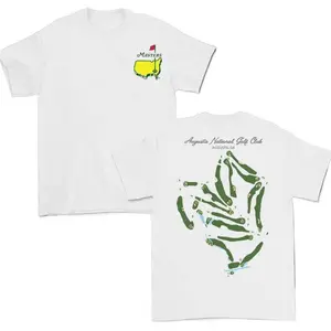 Augusta National Course Map Golf T Shirt, For Men For Women, Vintage Unisex Cotton Apparel, Breathable Fabric Sports Top, Masters Tournament T Shirt, Masters T Shirt