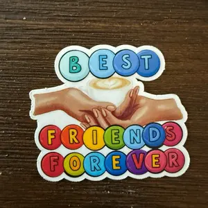 Bright BFF & Coffee sticker (1piece)