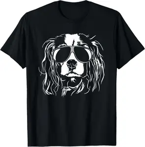 Funny Proud Cavalier King Charles Spaniel T Shirt Dog Gift T-Shirt Pure Cotton Graphic Tees Menswear Top: Gifts for Men & Women