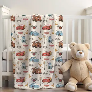 Light3ning Mc4queen Christmas Fleece Blanket, Retro Birthday Blanket, Gift For Her, All-Season Blanket, Multiple Sizes, Home Bedroom Decor