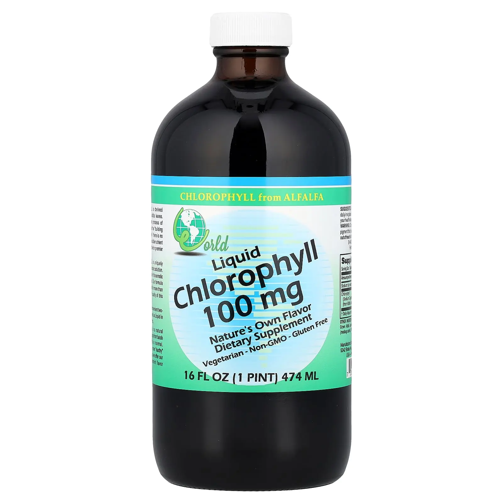 World Organic Liquid Chlorophyll, 16 fl oz (474 ml) World Organic Liquid Chlorophyll, 16 fl oz (474 ml)
