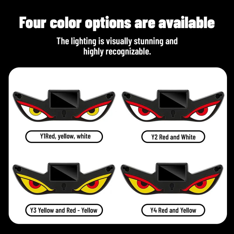 Car Rear Window Dynamic LED Display – Vampire Devil Eye Emoji Panel, Auto Decorative Light