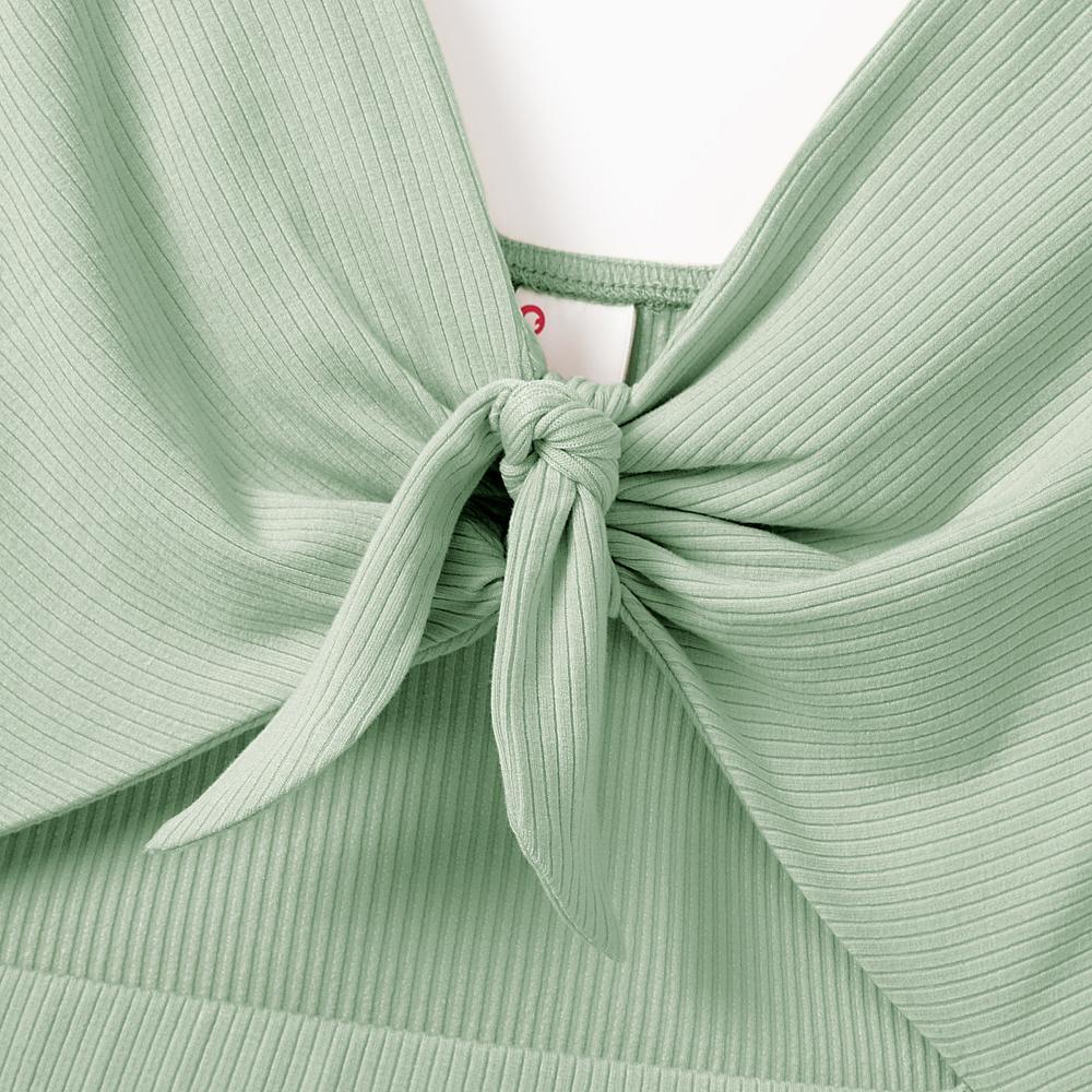 PatPat Family Matching Colorblock Cotton Tee or Flora Print Strap Body-con Dress or Mesh Splicing Dress,Spring Sale