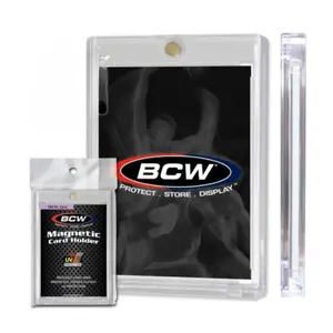BCW 180pt Magnetic Card Holder 12 Pack with UV Protection Polystyrene Material for Secure Storage and Display