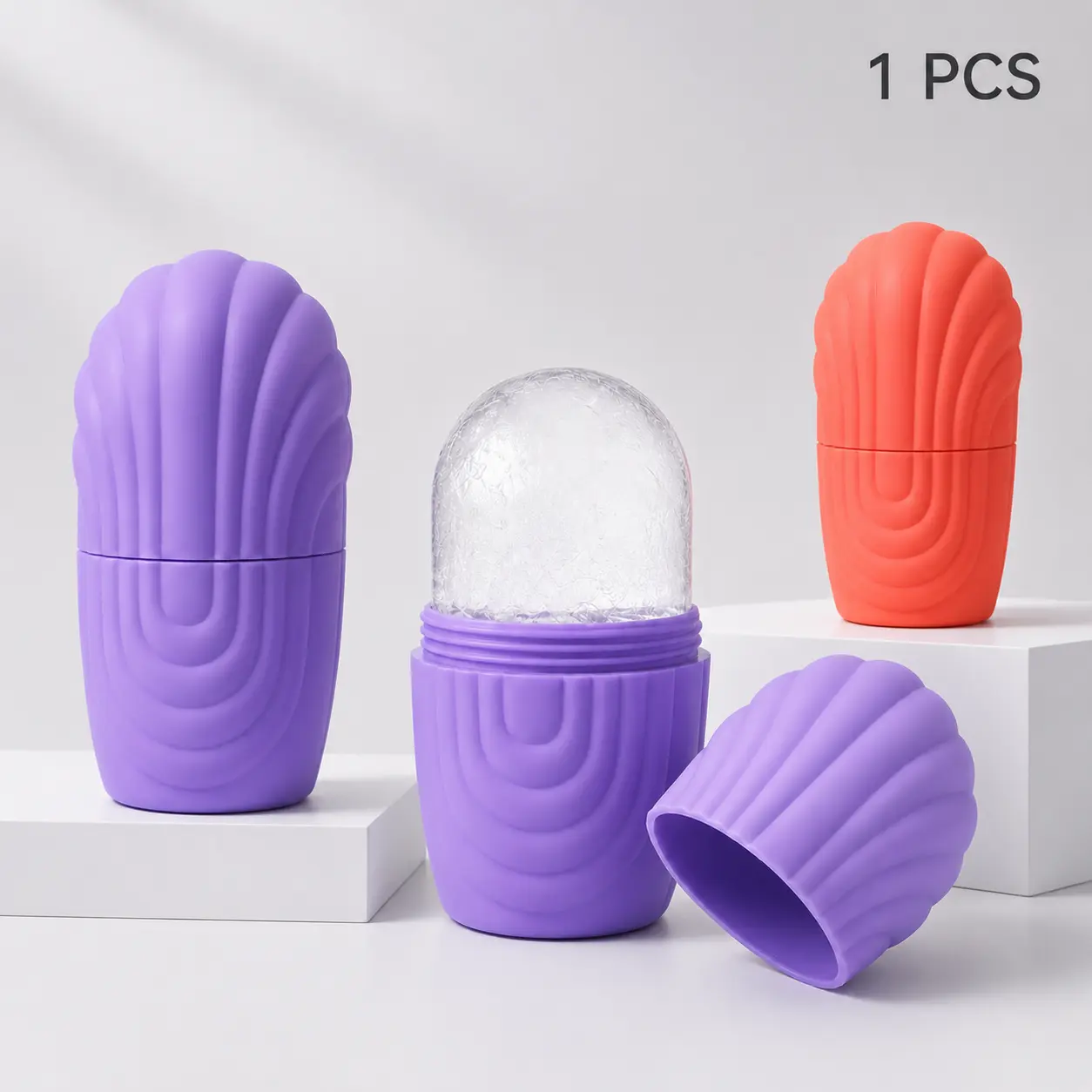 Food-Grade BPA-Free Silicone Facial Ice Mold & Reusable Roller Massager - Pore Tightening, Under-Eye De-Puffing, Redness Calming - SkinTok Glass Skin Hack, Portable At-Home Cold Therapy Party Gift Skincare Tool, Compact, Reusability
