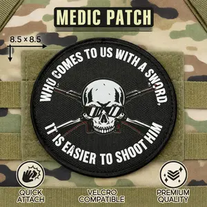 Funny Playful Punk Tactical Patch with Velcro, Humorous Design, Iron-On Embroidery Patch, DIY Supplies, Sewing Accessory