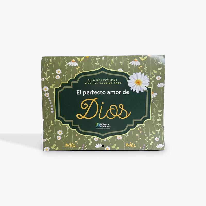Calendario Biblico 2026 en Español El Perfecto Amor de Dios Verde Floral with Daily Verses & Beautiful Photos for Daily Inspiration and Faith Renewal