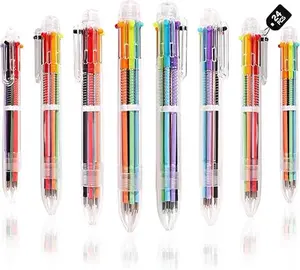Ballpoint Pens 24 PCS 0.5mm 6-in-1 Multicolor Ballpoint Pens School Supplies Birthday Party Favors Gifts for Kids Students