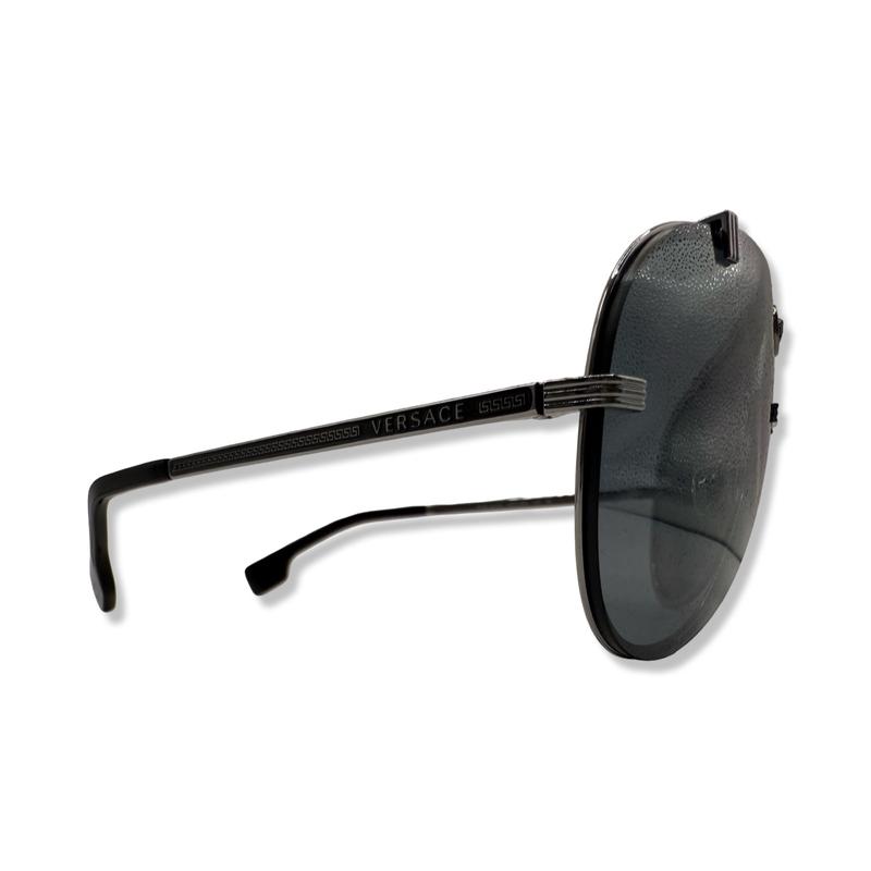 Pre-owned Versace Gunmetal Frame Sunglasses VER1004