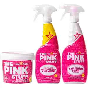 - The Pink Stuff - The Miracle Cleaning Paste, Multi-Purpose Spray, And Bathroom Foam 3-Pack Bundle