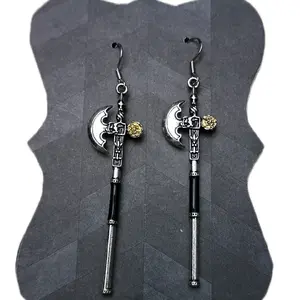 Cosplay Medieval Axe Nickel Free Earrings