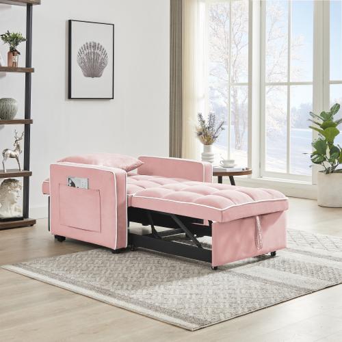 [Bellemave] Three-in-one sofa bed chair folding sofa bed adjustable back into a sofa recliner single bed adult modern chair bed berth creamy white