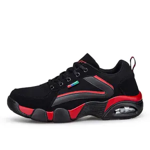 Men's sports shoes all-match solid color casual cushioning sports shoes fashionable trend shock absorption lightweight running boys autumn and winter black green leather men's shoes closed training running shoes trend sneaker lace sneakers black shoes ??