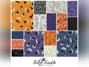Toil and Trouble | 5" Charm Pack by Heatherlee Chan for Clothworks | 42pcs