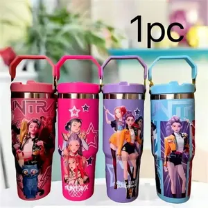 New 30oz Ice King Cup 304 Stainless Steel Handheld Car Cup Leakproof Insulated Tumbler Vacuum Insulated Straw Hunter Women Group Thermos Winter Summer Use with Straw