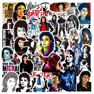 50Pcs Michael Jackson Graffiti Stickers Water Bottle Laptop Phone Bicycle Luggage Case Skateboard Children Adult Sticker