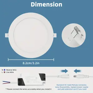 2024 16Pack 3Inch LED Ceiling Lights Ultra-Thin Recessed Retrofits Kit 6000K Daylight 3W